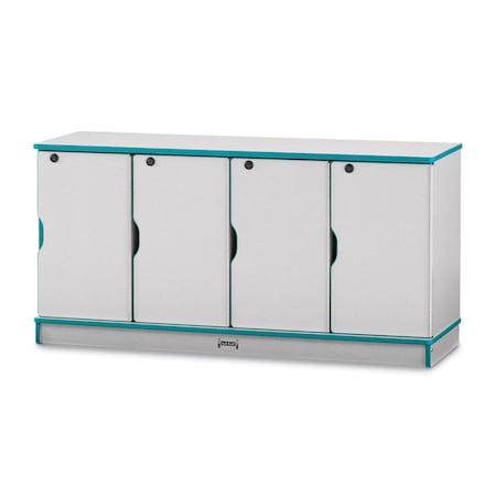 Jonti-Craft Rainbow Accents Stacking Lockable Lockers, Single Stack, Teal 4688JC005